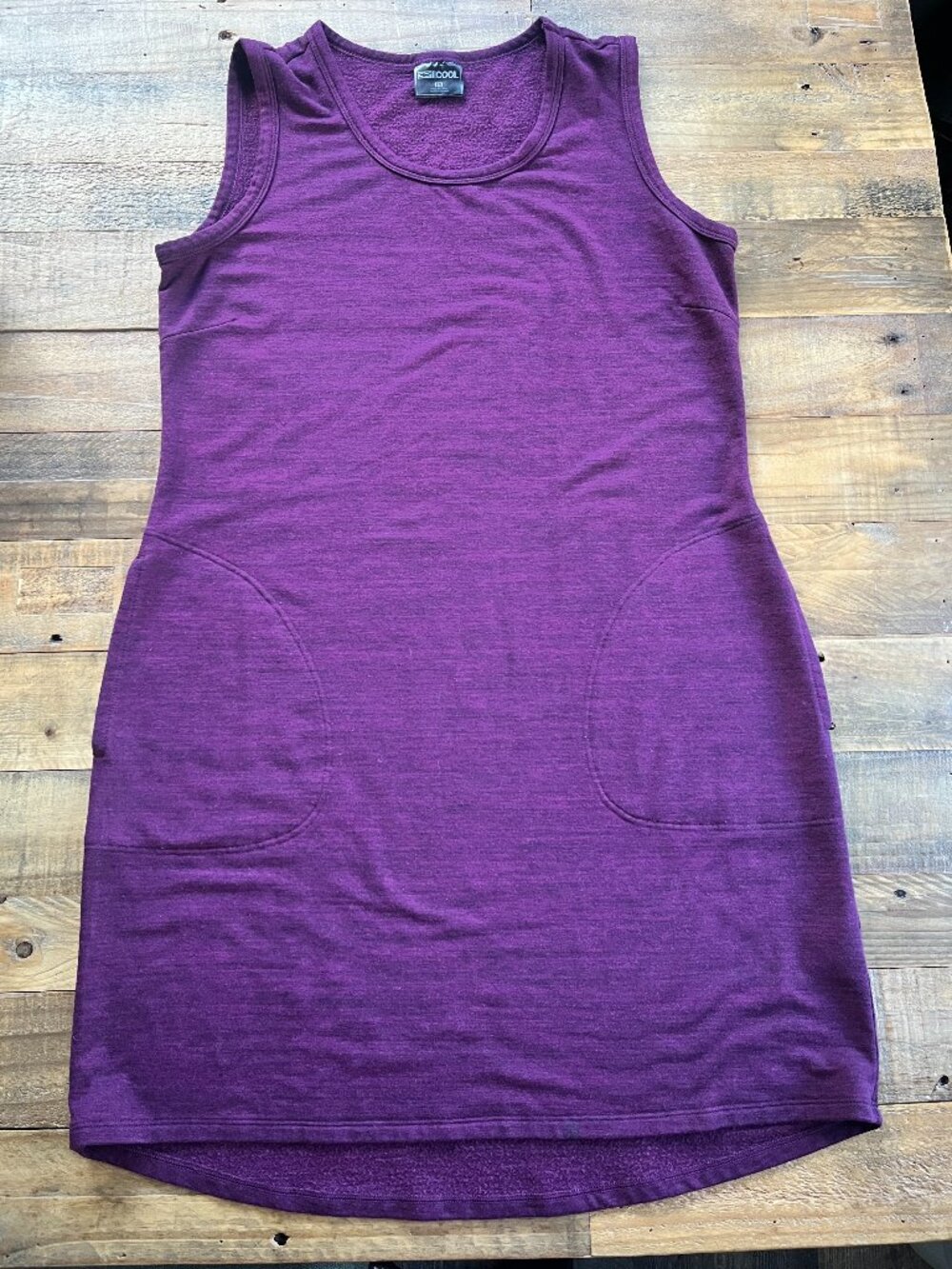 32 Degrees Sleeveless Relaxed Fit Pullover Dress Heather Eggplant Purple M